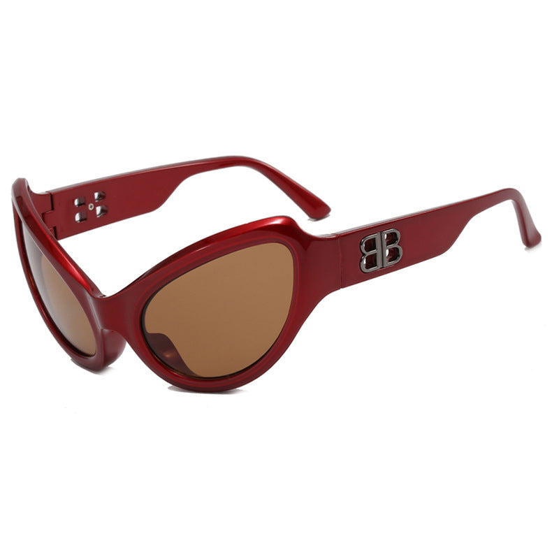 Venta al por mayor PC futurista alfabeto B damas gafas de sol